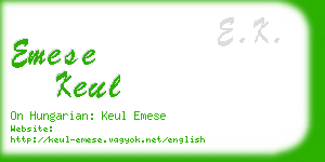 emese keul business card